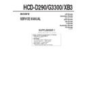 Sony HCD-D290, HCD-G3300, HCD-XB3 Service Manual