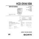 Sony HCD-D590, HCD-XB4, LBT-D590, LBT-XB4 Service Manual