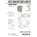 Sony HCD-D60, HCD-GR7, HCD-GR7J, HCD-RX70, MHC-D60, MHC-GR7, MHC-GR7J, MHC-RX70 Service Manual