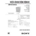 Sony HCD-D690, HCD-D990, HCD-XB6, HCD-XB600, LBT-D690, LBT-XB6, LBT-XB600 Service Manual