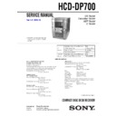 hcd-dp700, mhc-dp700 service manual