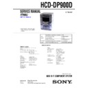Sony HCD-DP900D, MHC-DP900D Service Manual