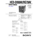 Sony HCD-DX60AV, HCD-RG70AV, MHC-DX60AV, MHC-RG70AV Service Manual