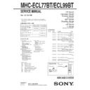 Sony HCD-ECL77BT, HCD-ECL99BT, MHC-ECL77BT, MHC-ECL99BT Service Manual