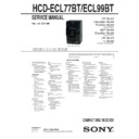 Sony HCD-ECL77BT, HCD-ECL99BT Service Manual