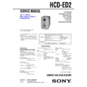 Sony HCD-ED2 Service Manual