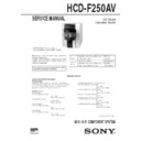 Sony HCD-F250AV, MHC-F250AV Service Manual