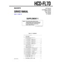 Sony HCD-FL7D (serv.man2) Service Manual