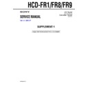 hcd-fr1k, hcd-fr8, hcd-fr9 service manual