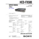 Sony HCD-FX500 Service Manual