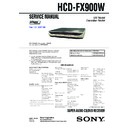 Sony HCD-FX900W Service Manual