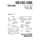 Sony HCD-G100, HCD-G100K Service Manual