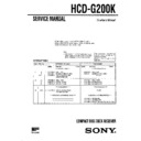 Sony HCD-G200K, LBT-G200KR Service Manual