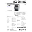 hcd-gn1100d service manual