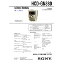 Sony HCD-GN880, MHC-GN880 Service Manual