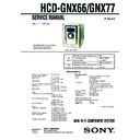 hcd-gnx66, hcd-gnx77, mhc-gnx66, mhc-gnx77 service manual