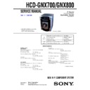 Sony HCD-GNX700, HCD-GNX800, MHC-GNX700, MHC-GNX800 Service Manual