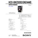 Sony HCD-GNZ333D, HCD-GNZ444D, MHC-GNZ333D, MHC-GNZ333DL, MHC-GNZ444D Service Manual