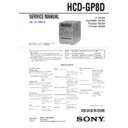 Sony HCD-GP8D Service Manual