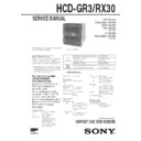 Sony HCD-GR3, HCD-RX30, MHC-GR3, MHC-RX30 Service Manual