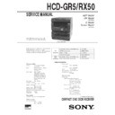 Sony HCD-GR5, HCD-RX50, MHC-GR5, MHC-RX50 Service Manual