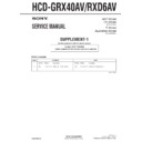 hcd-grx40av, hcd-rxd6av service manual