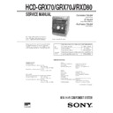 Sony HCD-GRX70, HCD-GRX70J, HCD-RXD80, MHC-GRX70, MHC-GRX70J, MHC-RXD80 Service Manual