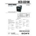 Sony HCD-GS100 Service Manual