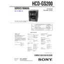 Sony HCD-GS200, MHC-GS200 Service Manual