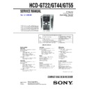 Sony HCD-GT22, HCD-GT44, HCD-GT55, MHC-GT22, MHC-GT22BP, MHC-GT44, MHC-GT44BP, MHC-GT55, MHC-GT55BP Service Manual