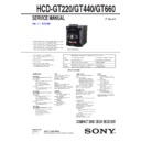 Sony HCD-GT220, HCD-GT440, HCD-GT660, MHC-GT220, MHC-GT440, MHC-GT660 Service Manual
