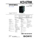 Sony HCD-GTR88, MHC-GTR88 Service Manual