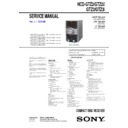 Sony HCD-GTZ2, HCD-GTZ2I, HCD-GTZ3, HCD-GTZ3I, MHC-GTZ2, MHC-GTZ2I, MHC-GTZ3, MHC-GTZ3I Service Manual