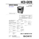 Sony HCD-GX20, MHC-GX20 Service Manual