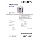 hcd-gx25, mhc-gx25 service manual