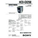 Sony HCD-GX250, MHC-GX250 Service Manual