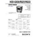 Sony HCD-GX30, HCD-RG22, HCD-RG33, MHC-GX30, MHC-RG22 Service Manual