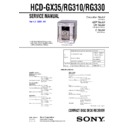 Sony HCD-GX35, HCD-RG310, HCD-RG330, MHC-GX35, MHC-RG310, MHC-RG330 Service Manual