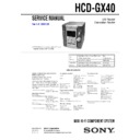Sony HCD-GX40, MHC-GX40 Service Manual