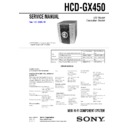 Sony HCD-GX450, MHC-GX450 Service Manual
