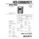 hcd-gx8000, hcd-rg77 service manual