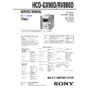 Sony HCD-GX90D, HCD-RV800D, MHC-GX90D, MHC-RV800D Service Manual