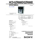 Sony HCD-GZR888D, HCD-GZR999D, MHC-GZR888D, MHC-GZR999D Service Manual