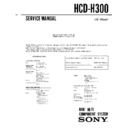 Sony HCD-H300, MHC-300 Service Manual