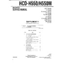 Sony HCD-H550, HCD-H550M Service Manual