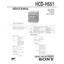 Sony HCD-H551, MHC-551, MHC-G55 Service Manual