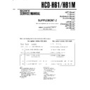 Sony HCD-H61, HCD-H61M (serv.man2) Service Manual