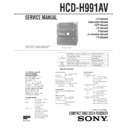 hcd-h991av, mhc-991av, mhc-g99av service manual