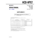 Sony HCD-HPX7 Service Manual