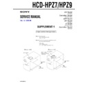 hcd-hpz7, hcd-hpz9 service manual